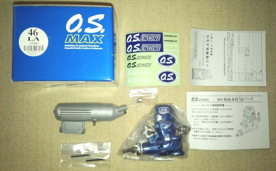 OS Yahoo!オークション Engine 46LA O.S. Hobbies 0 w⁄Muffler Glow 1