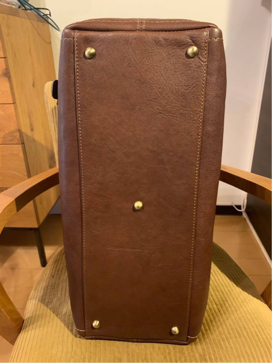 中古 土屋鞄製造所 トーンオイルヌメ アンティック ボストンバッグ