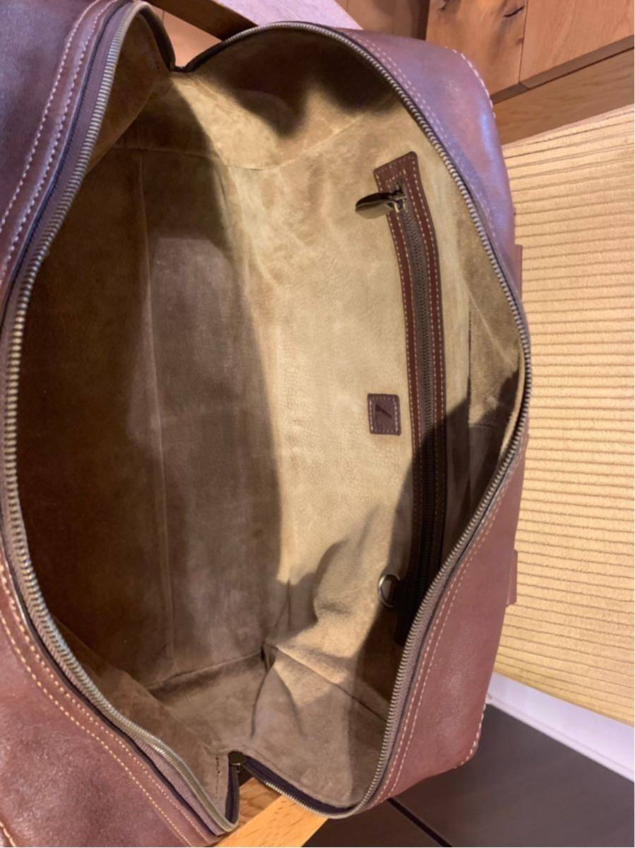 中古 土屋鞄製造所 トーンオイルヌメ アンティック ボストンバッグ