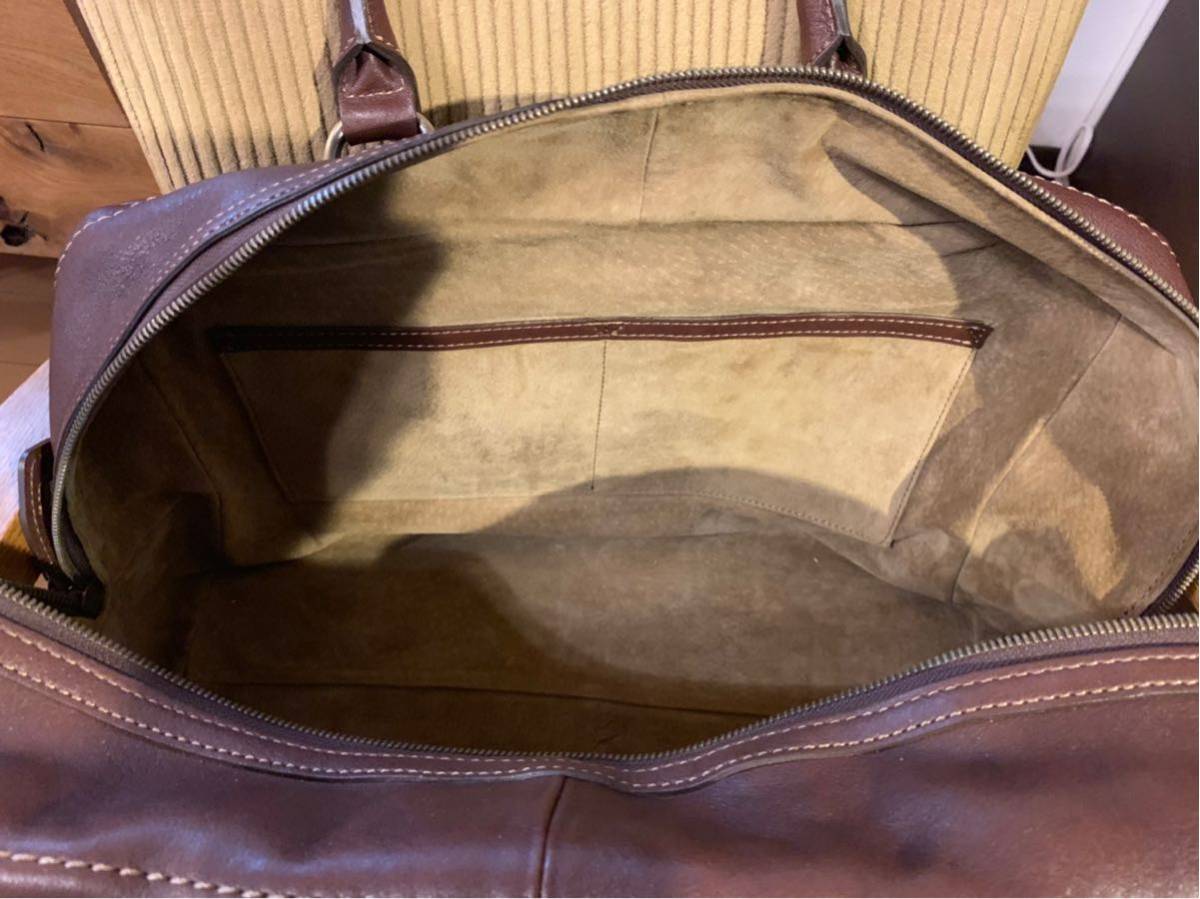 中古 土屋鞄製造所 トーンオイルヌメ アンティック ボストンバッグ
