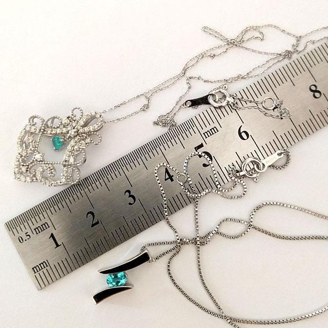 強テリ 美パライバ 0.291ct シンプル ネックレス Pt900 パライバトルマリン プラチナ_2