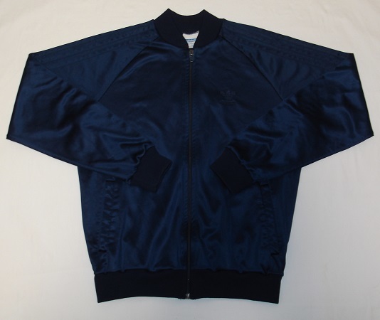 80's USA製 adidas ビンテージジャージ ネイビー ATP レアカラー 単色