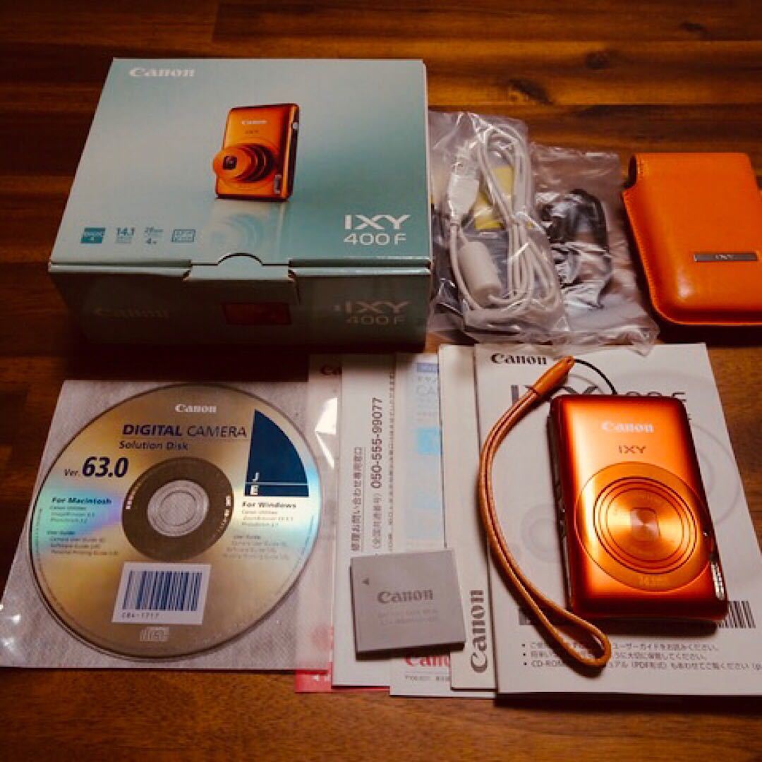 かなりの美品 Cannon IXY 400F 14.1MP オレンジ HDMI出力付き