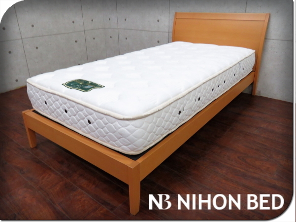 超激得，限定SALE 展示品 NIHON BED/日本ベッド 高級 Silky Pocket/シルキーポケット レギュラータイプ モダン シングルベッド 23万 ft3854f(マットレス付き)｜売買されたオークション情報、yahooの商品情報をアーカイ マットレス付き