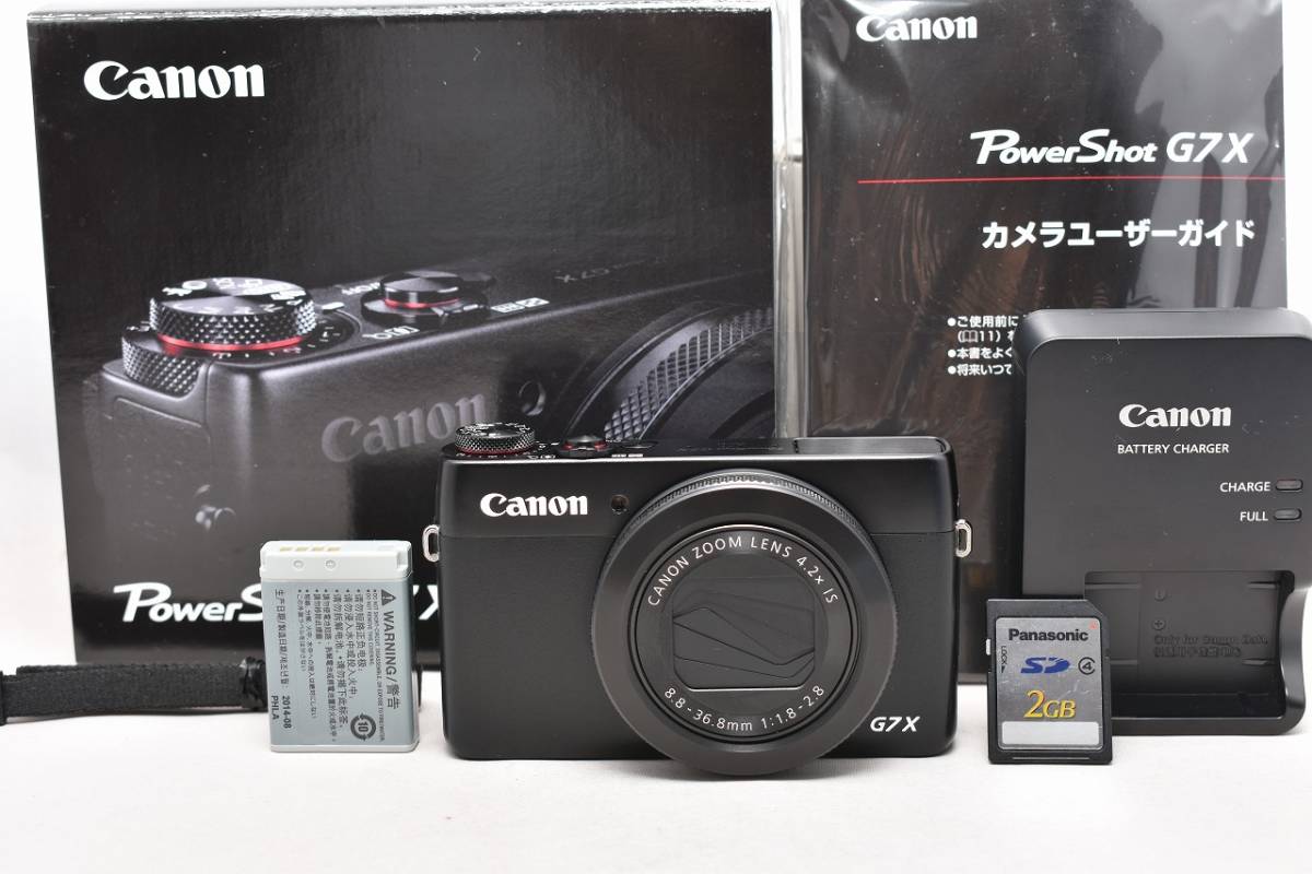 極上品☆Canon キヤノン Power Shot G7X ブラック☆SDカード付・元箱付 