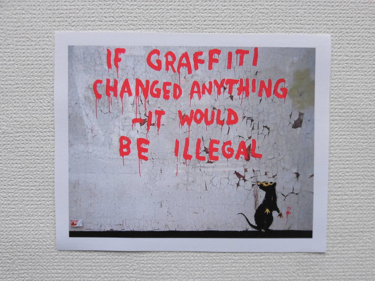 バンクシー Banksy Dismaland ★手塗りのステンシル★キャンバス生地にエスタンプ 