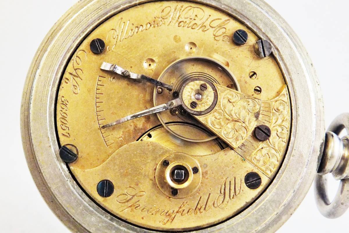 1882年製◇ILLINOIS 大型18S 7石 Gr，1 イリノイ懐中時計◇ 【公式通販】