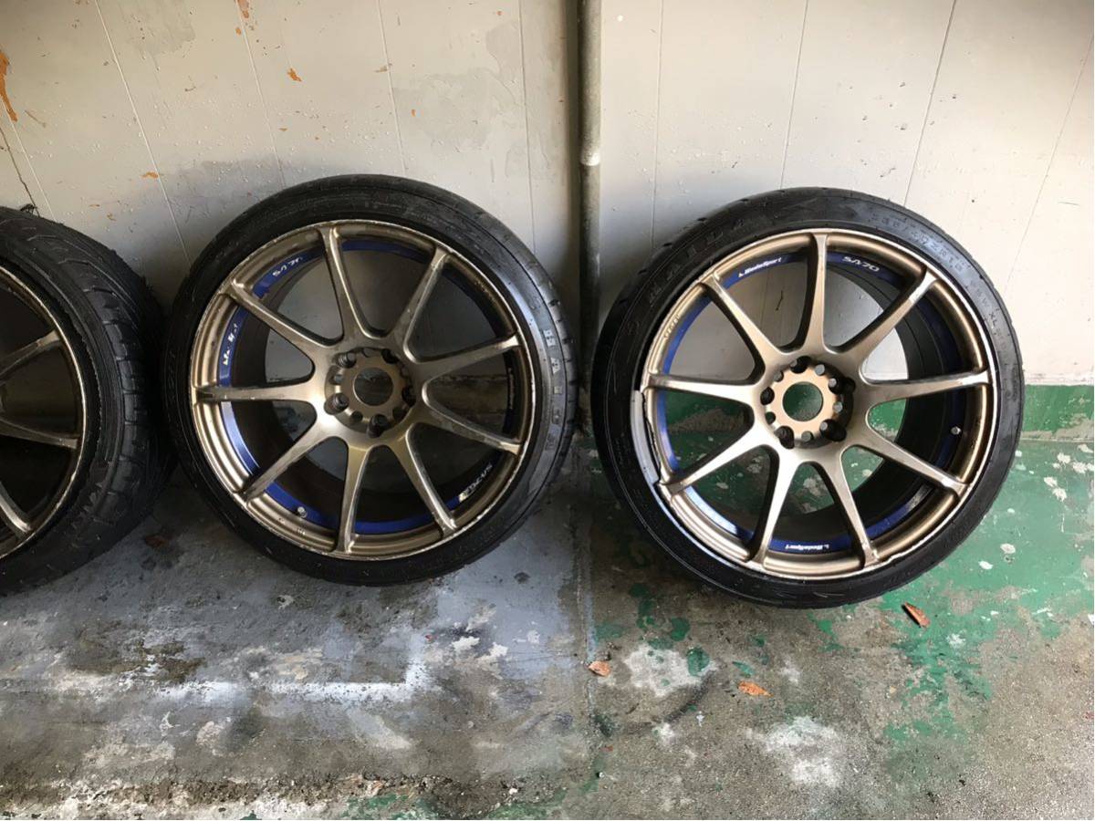 ウェッズスポーツ SA-70 Weds 4本 Sport 18インチ8J 5穴100 タイヤ付き