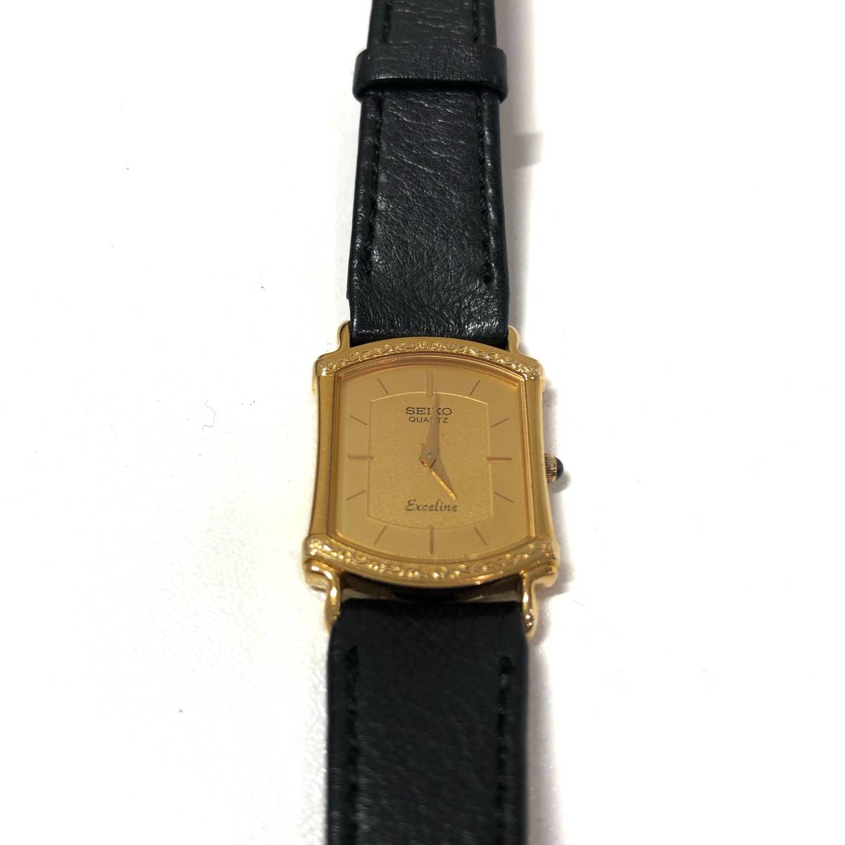 SEIKO セイコー ｋ14 14金 エクセリーヌ レザー ベルト 腕時計 レディース
