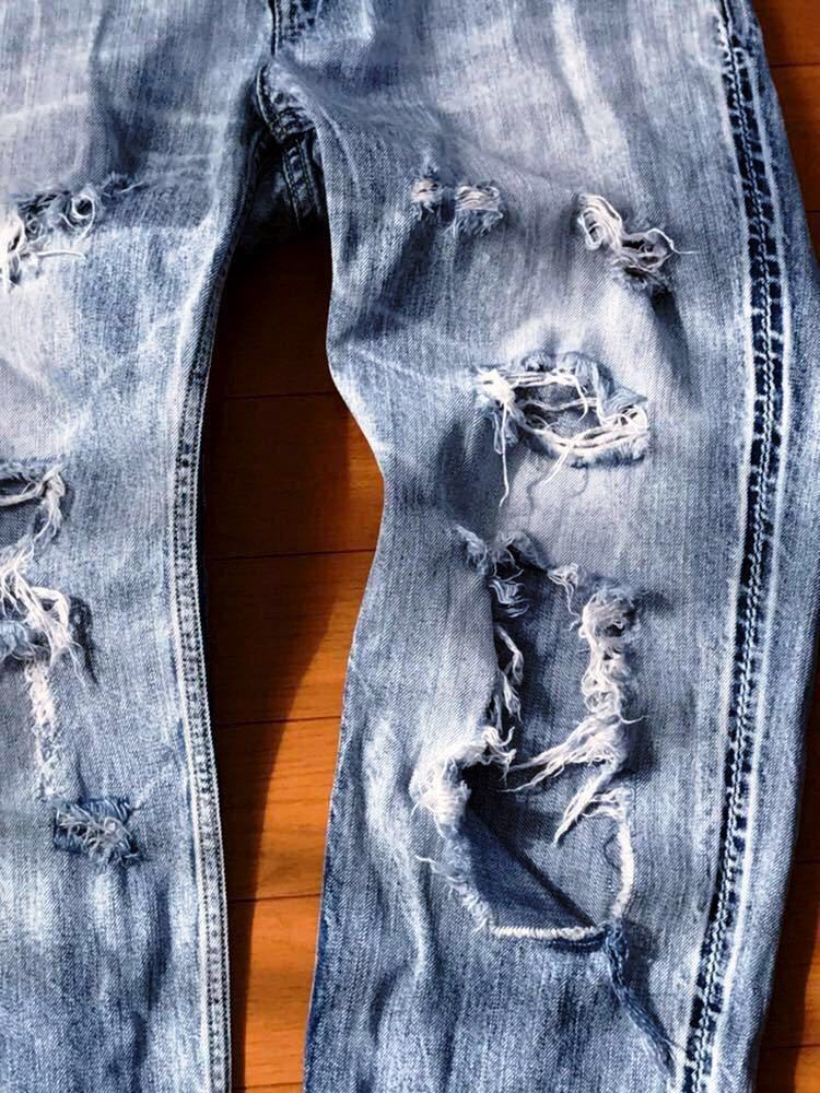 Rodeo Crowns ロデオクラウンズ ダメージ加工 穴あきデニムパンツ ジーンズ サイズ2 ブリーチ加工リペア ボトムス 売買されたオークション情報 Yahooの商品情報をアーカイブ公開 オークファン Aucfan Com