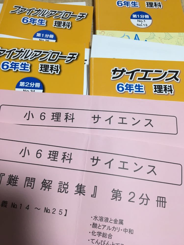浜学園 2018年度 小6小学6年 V・Sクラス 国語 算数 理科 難関