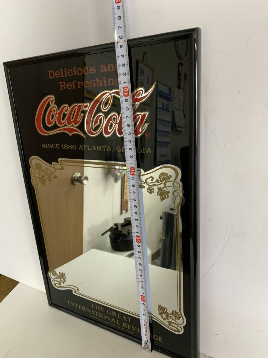 アメリカUSAビンテージコカコーラパブミラー壁掛け木枠フレーム鏡サイン広告 アメリカUSAビンテージコカコーラパブミラー壁掛け木枠フレーム鏡