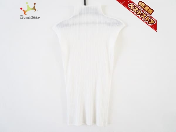 プリーツプリーズ PLEATS PLEASE ノースリーブカットソー サイズM 白 