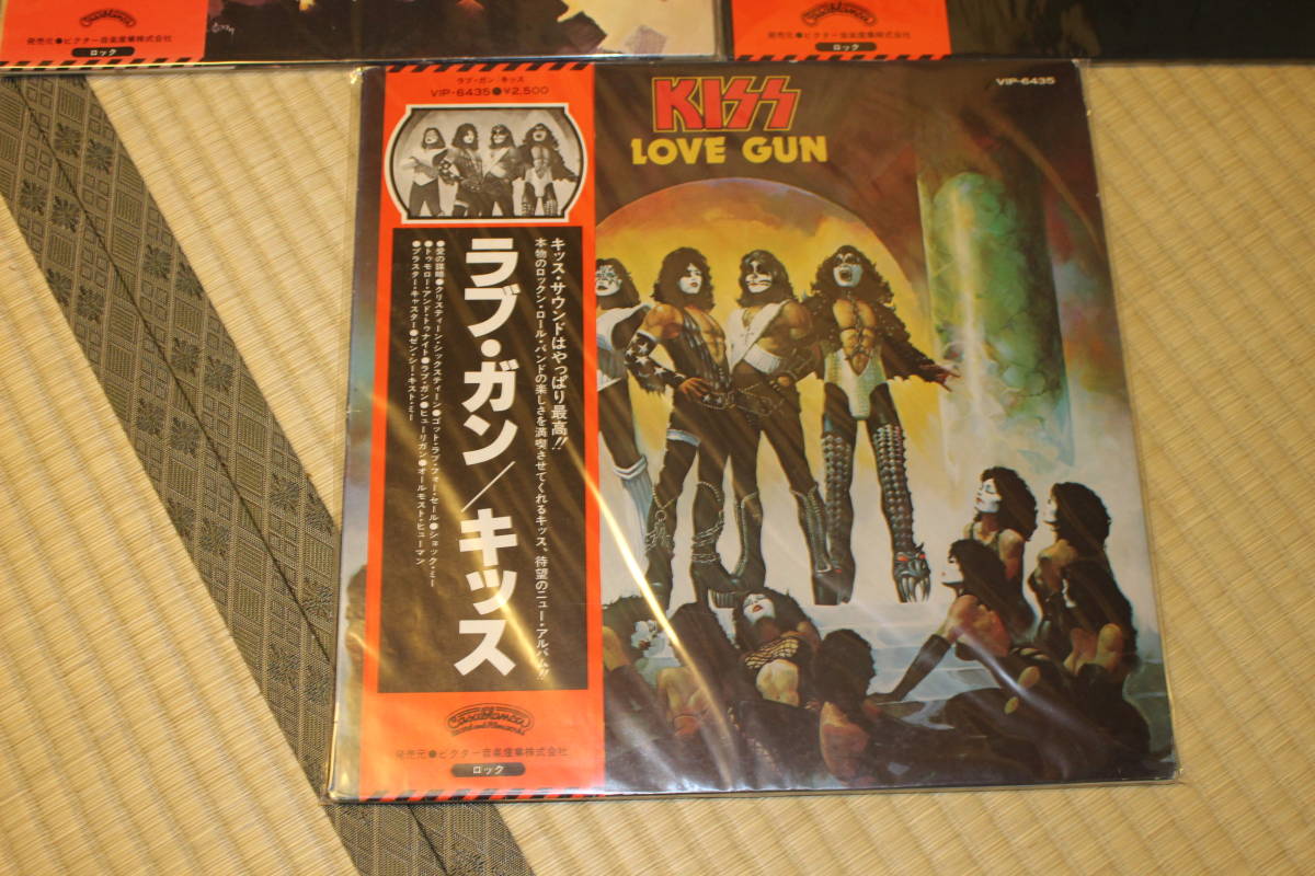KISS キッス 3枚セット LP レコード 帯付き KISS キッス LP 中古品 3枚