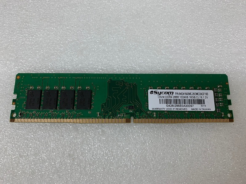 【サイコム】 Sycom 16GB DDR4-2666 x1枚 (計16GB) @Used@ 87T_1
