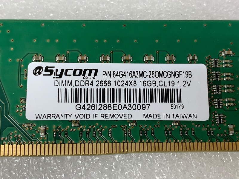 【サイコム】 Sycom 16GB DDR4-2666 x1枚 (計16GB) @Used@ 87T_3