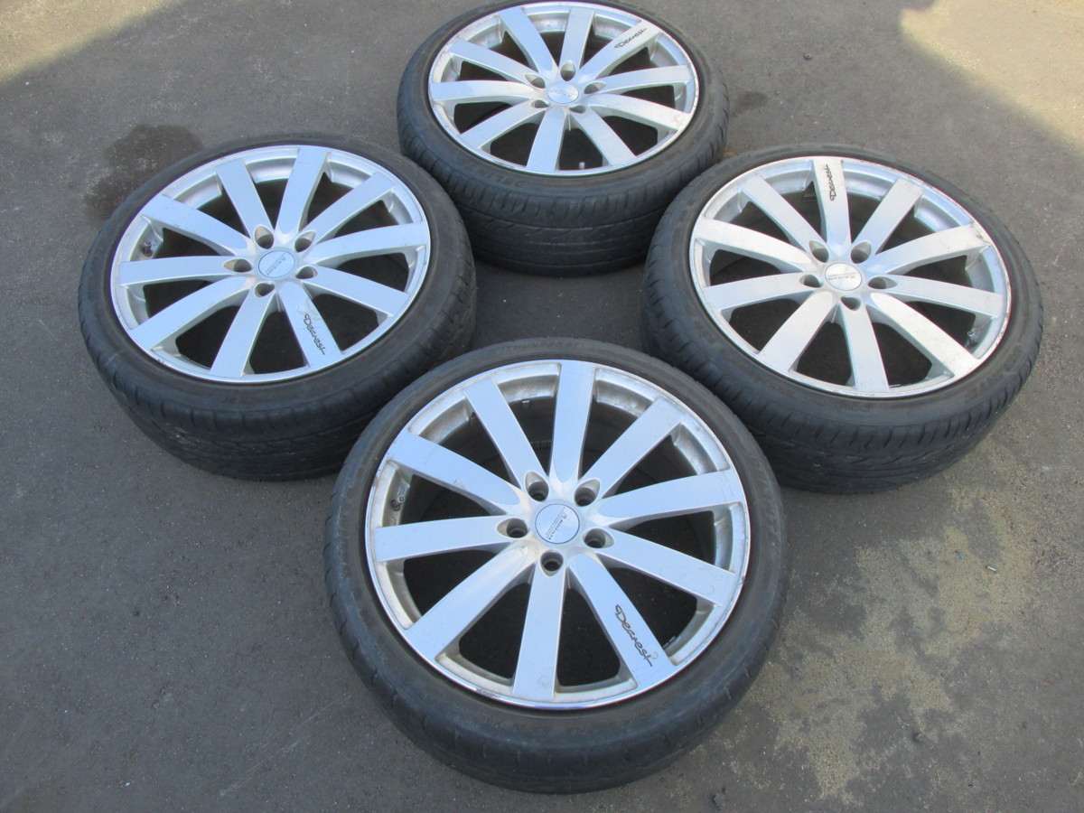 【イチオシ】ROJAM ロジャム アルミ ホイール 19×8J 5H 114.3 +45 ノーマルタイヤ 225/40 R19 12年 4本セット レクサス IS アルファード