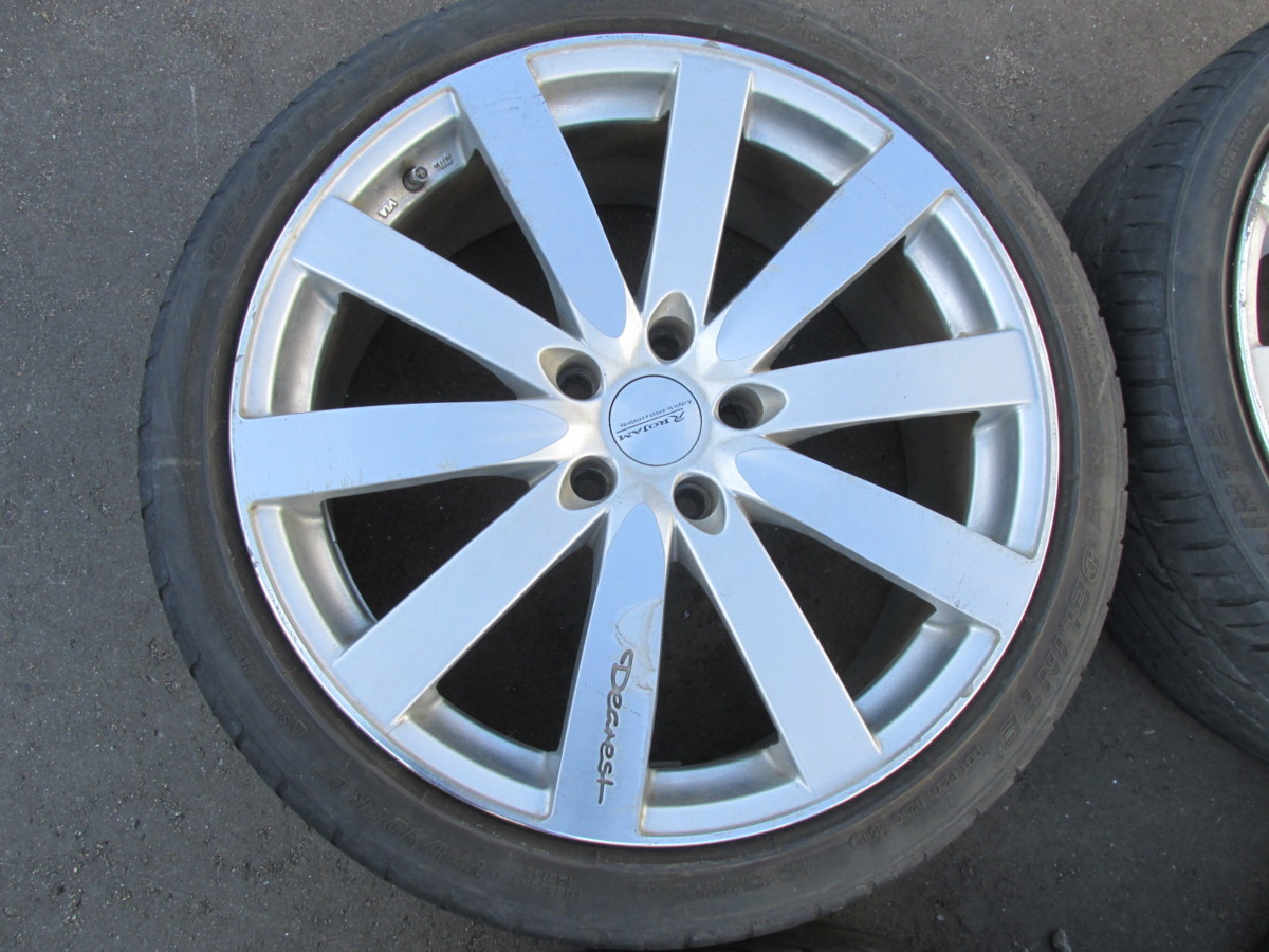 【イチオシ】ROJAM ロジャム アルミ ホイール 19×8J 5H 114.3 +45 ノーマルタイヤ 225/40 R19 12年 4本セット レクサス IS アルファード