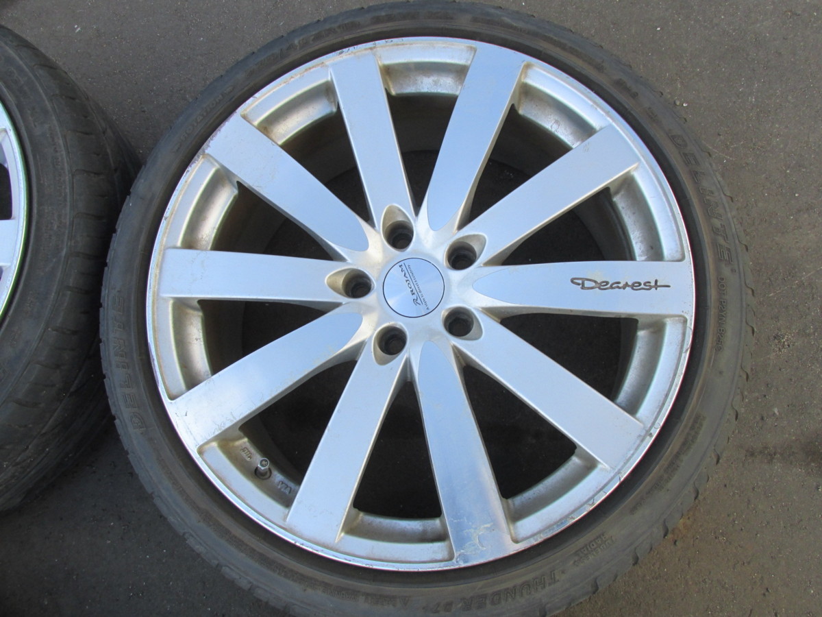 【イチオシ】ROJAM ロジャム アルミ ホイール 19×8J 5H 114.3 +45 ノーマルタイヤ 225/40 R19 12年 4本セット レクサス IS アルファード