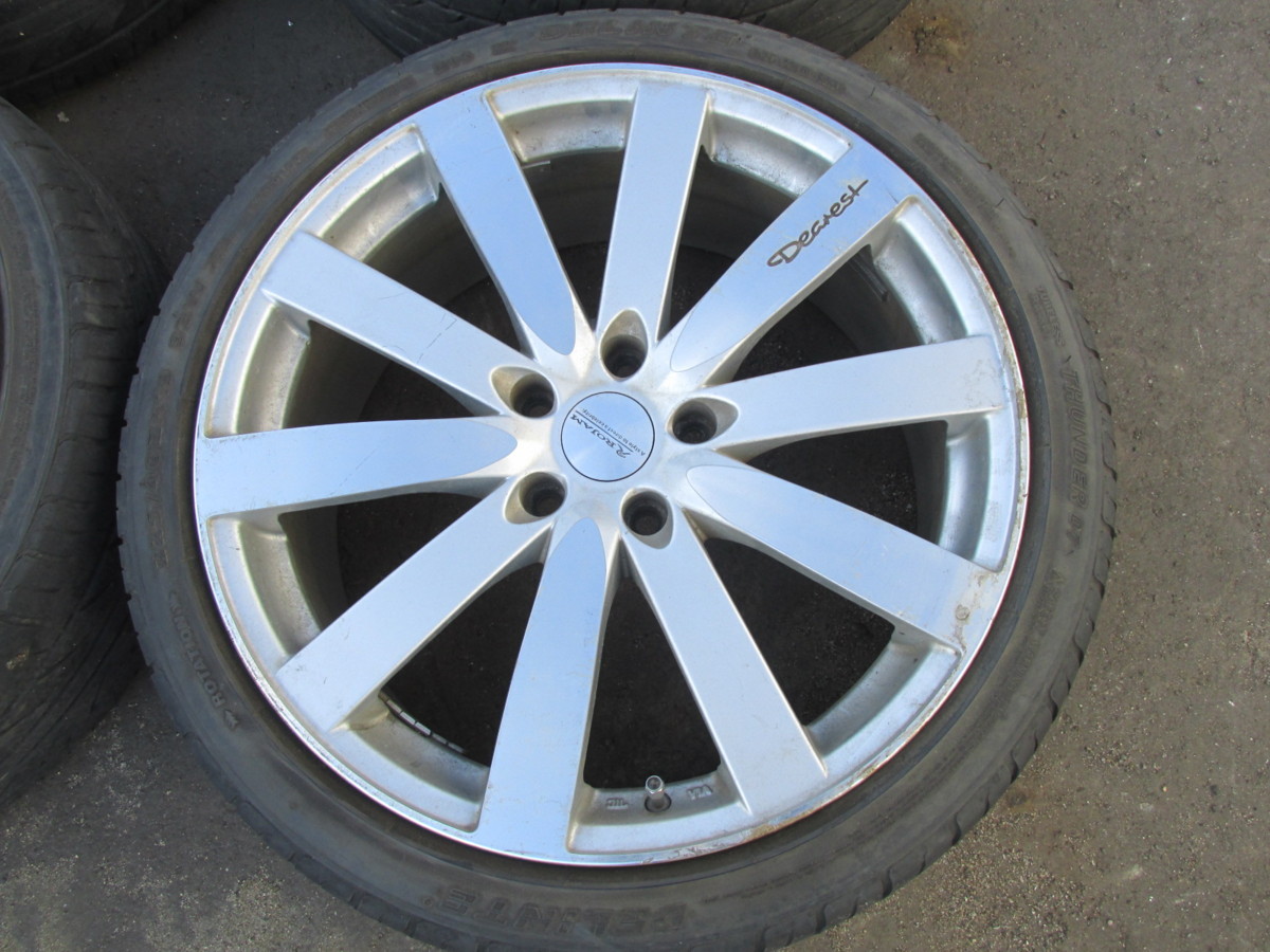 【イチオシ】ROJAM ロジャム アルミ ホイール 19×8J 5H 114.3 +45 ノーマルタイヤ 225/40 R19 12年 4本セット レクサス IS アルファード