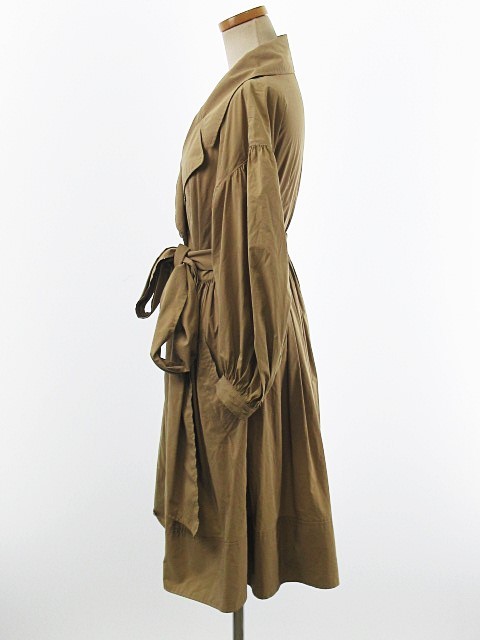ソブ sov. ダブスタ スプリングコート ロング ナイロン ベージュ