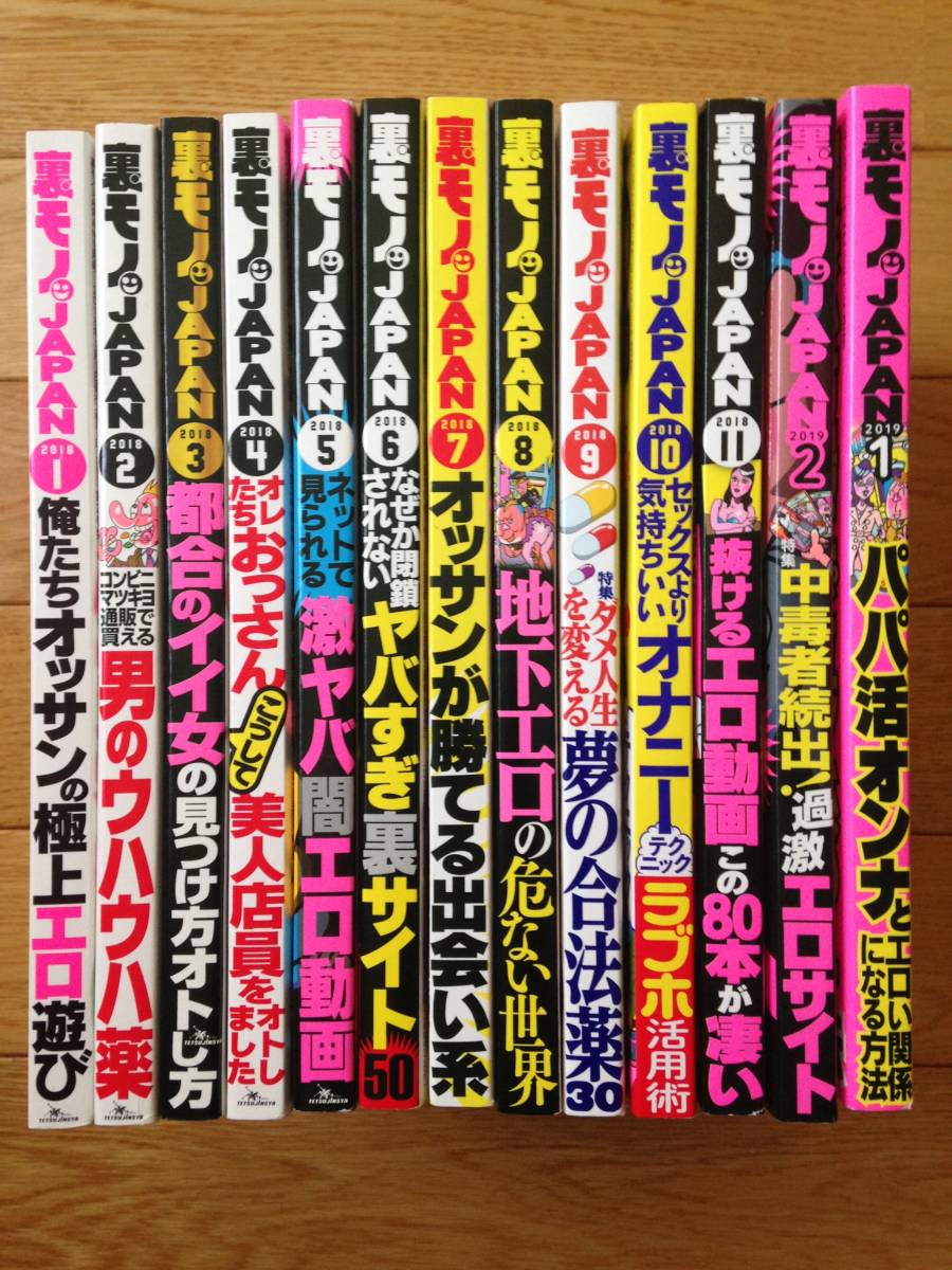 13冊】裏モノJAPAN 2018年1月～11月 2019年1月～2