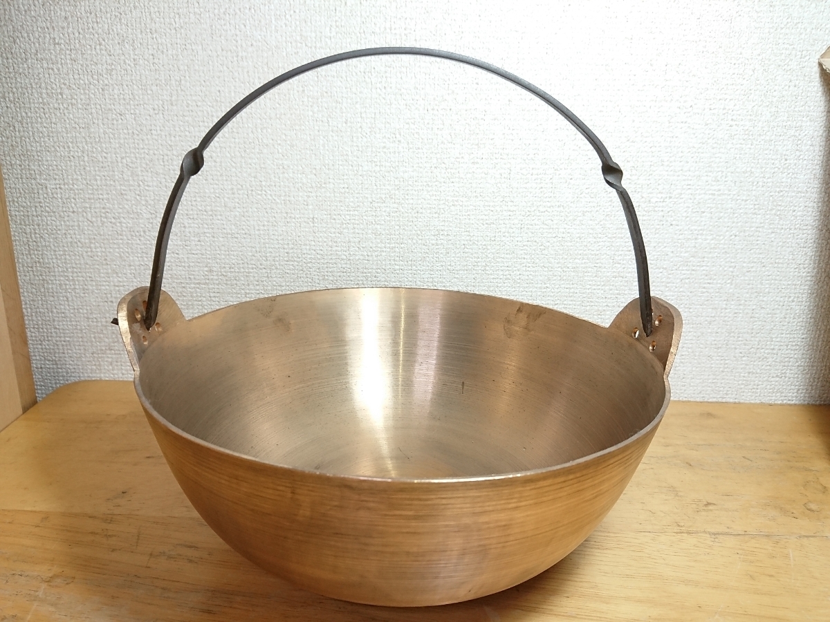 青銅鍋 銅鍋？ 田舎鍋 キャンプ 銅鍋 山菜鍋
