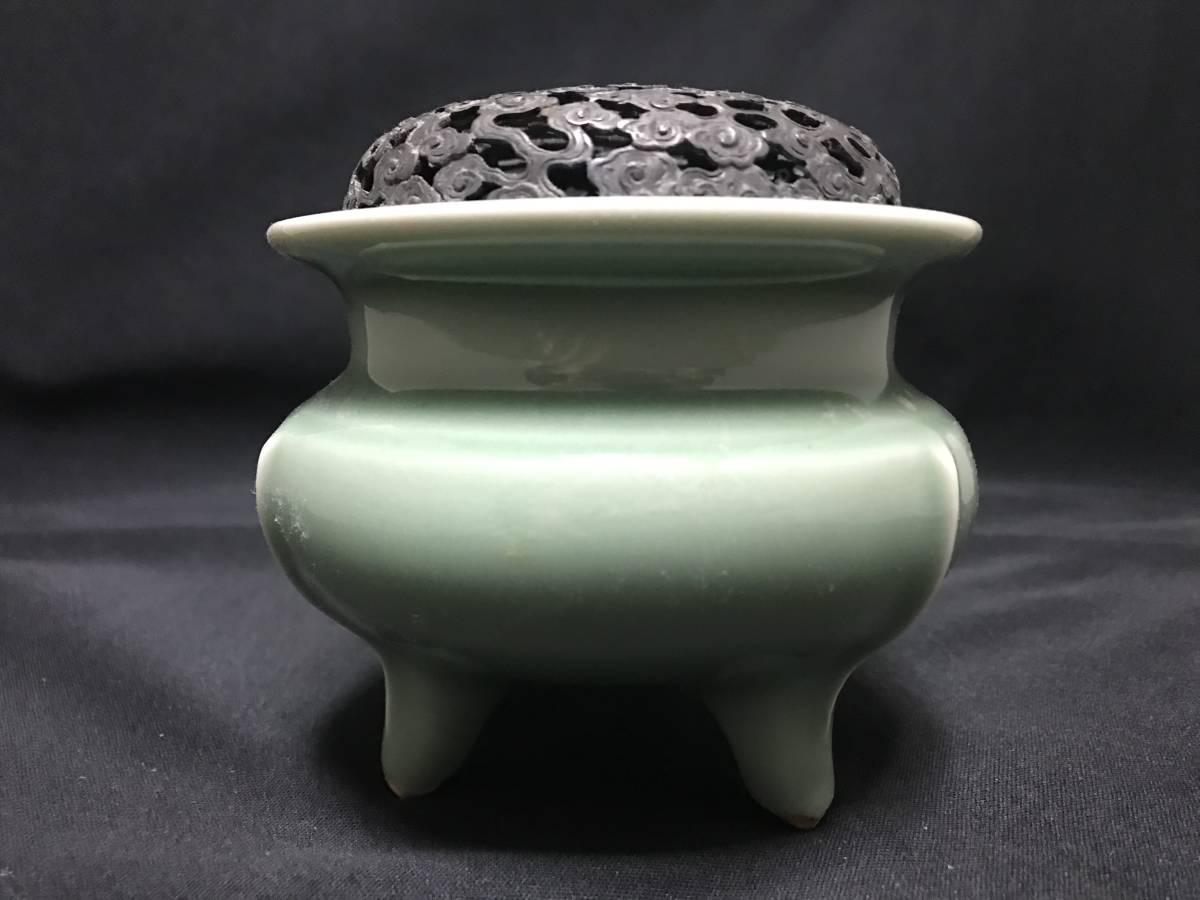 五代 清風与平 ？ 青磁 袴腰 香炉 煎茶 参考キーワード：紫砂壷 急須