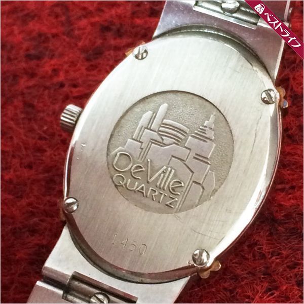 ☆オメガ デビル 1450 クォーツ QZ/SS コンビカラー レディース 稼動品