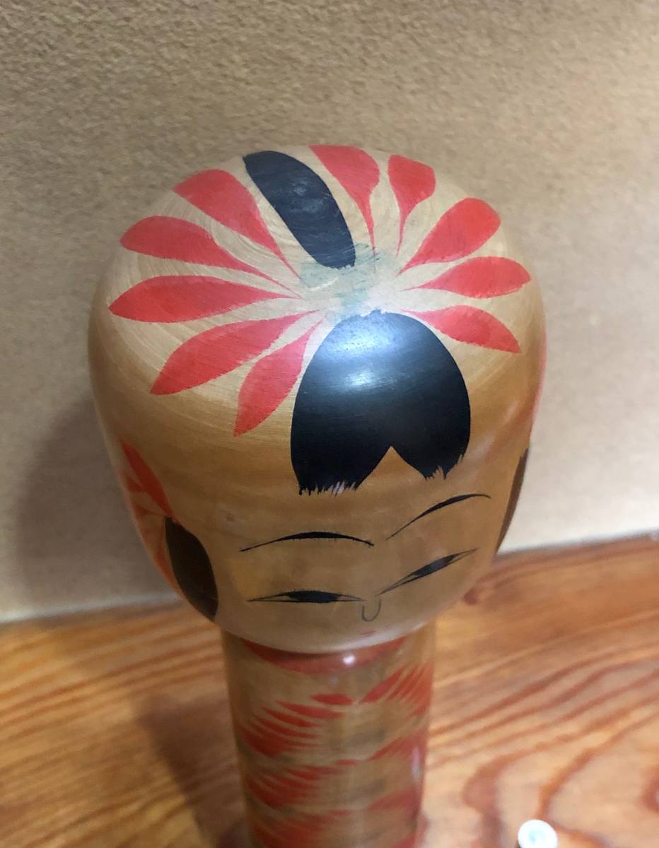 伝統こけし 大宮安光 蔵王高湯系 山形 高さ約35cm 郷土玩具 古民芸 古こけし_3