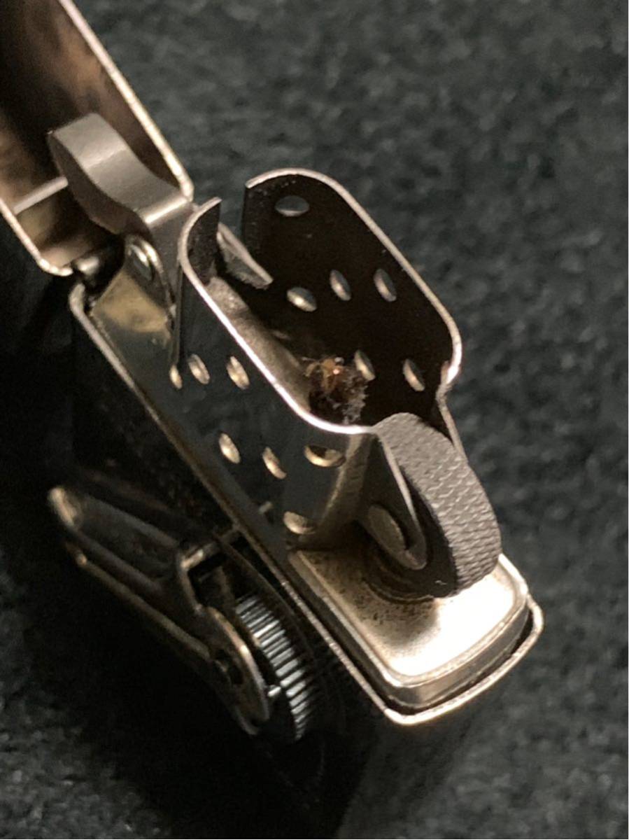 zippo ジッポー フリントケース メタル張り ブラックコーティング 2006年製_5