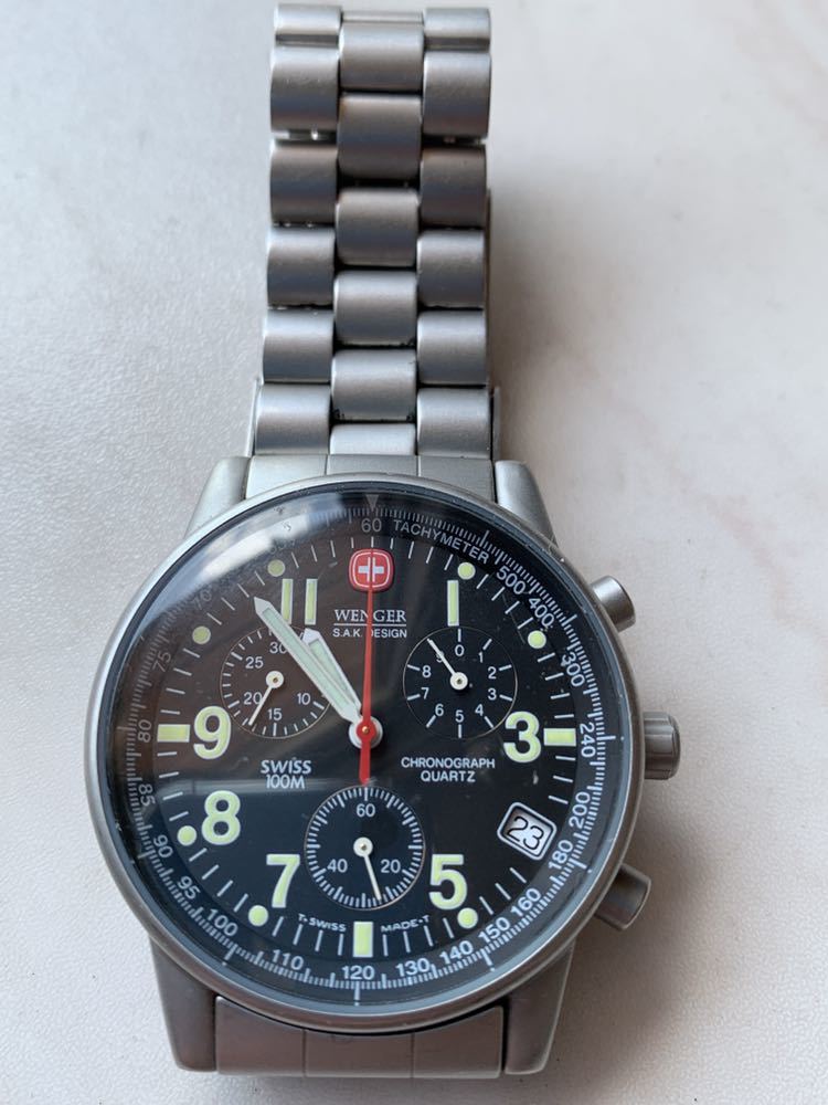 WENGER クロノグラフ クォーツ ステンレス_2