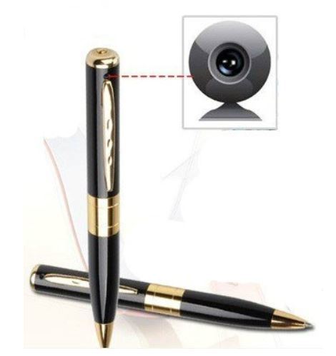 日本語説明書付き 32GB対応 新品 【ゴールド】ペン型 カメラ ◆ ボールペン 録画 録音 小型 防犯 ボイスレコーダー 監視 記録　_1