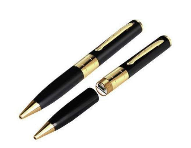 日本語説明書付き 32GB対応 新品 【ゴールド】ペン型 カメラ ◆ ボールペン 録画 録音 小型 防犯 ボイスレコーダー 監視 記録　_2