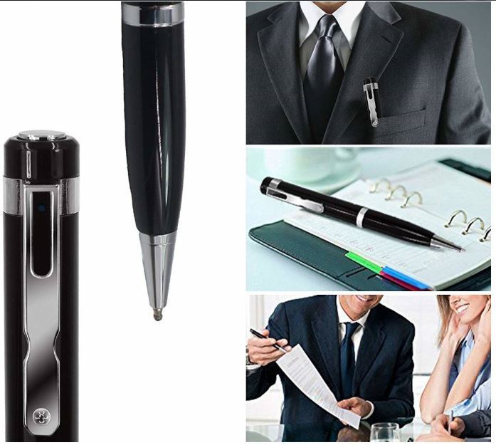 日本語説明書付き 32GB対応 新品 【ゴールド】ペン型 カメラ ◆ ボールペン 録画 録音 小型 防犯 ボイスレコーダー 監視 記録　_5