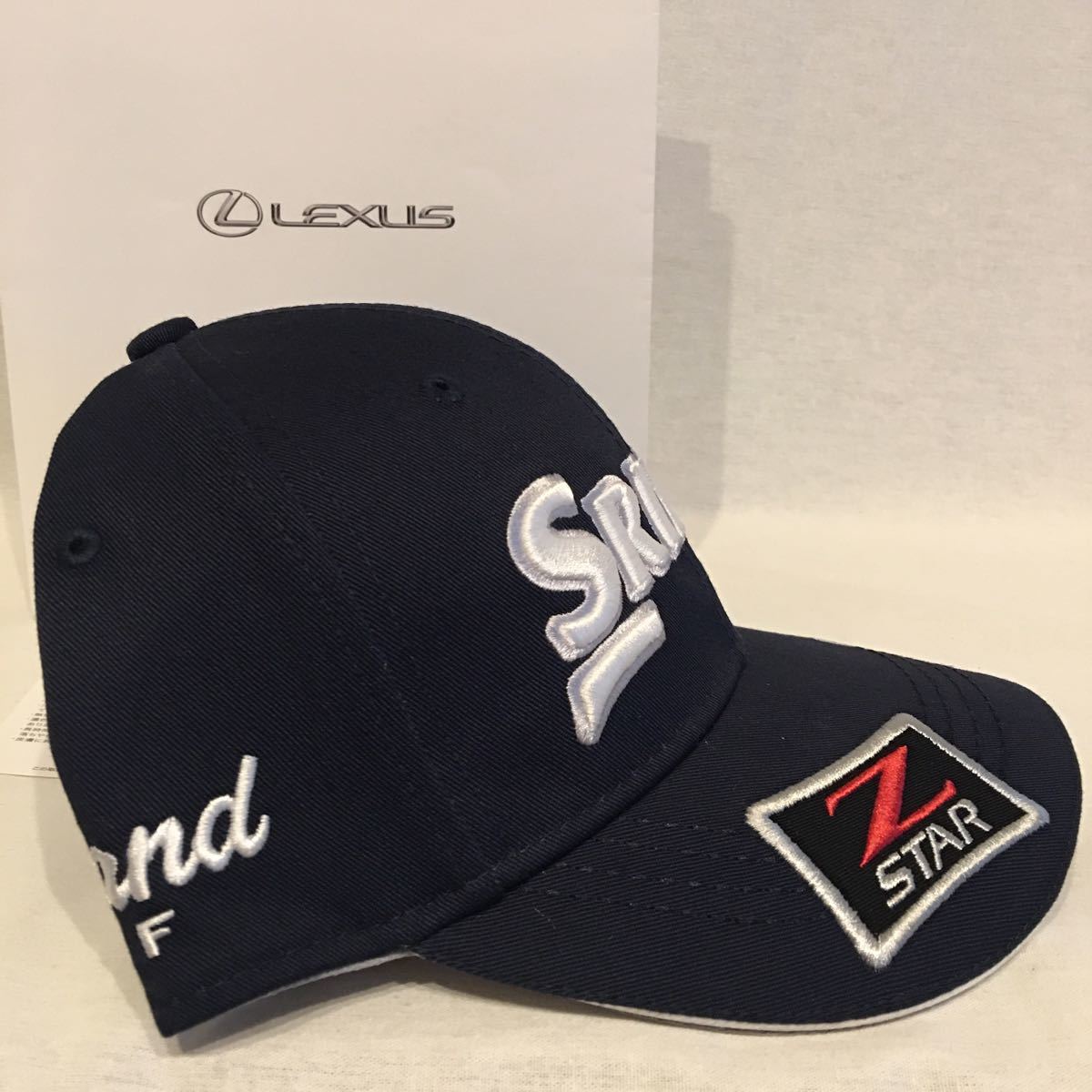 【新品未使用】スリクソン　レクサス　非売品キャップ 非売品☆スリクソン LEXUS刺繍入り 松山 限定キャップ☆白黒1点のみ