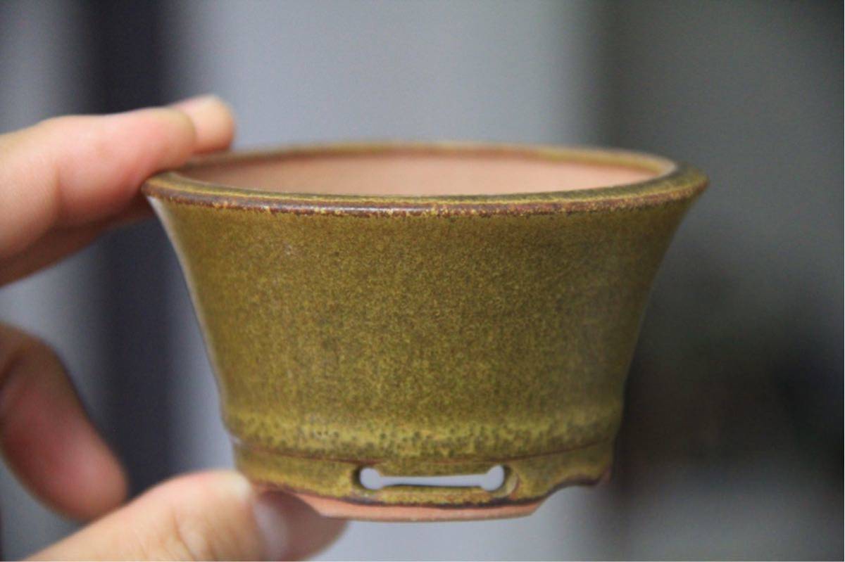 堀江美功」美功／草均窯釉紋入丸鉢／盆栽鉢. ☆ | Yahoo!オークション 