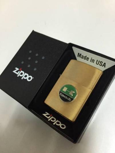 □カワサキ □ZIPPO／真鍮製ジッポ― ライター□ゴールド□新品