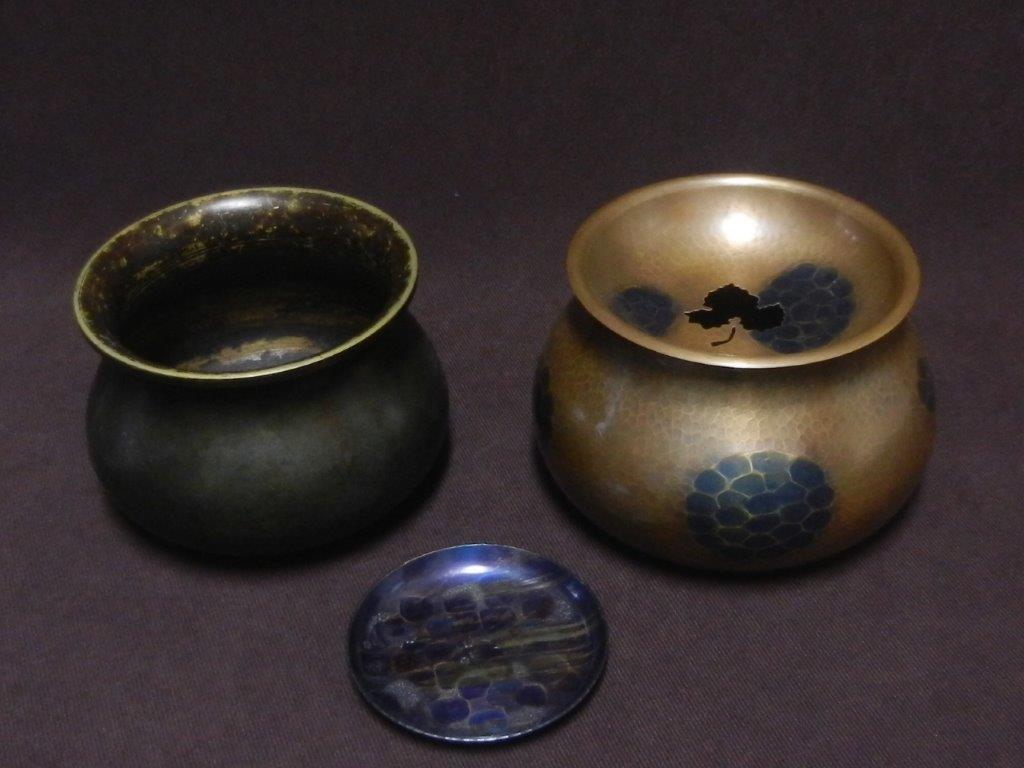 玉川堂 銅製 茶器 建水 鎚起銅器 茶筒 茶箕 茶道具 Yahoo!オークション 葉