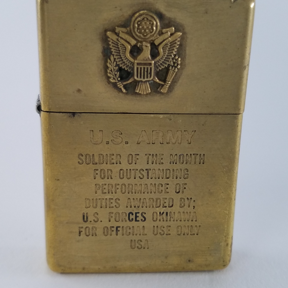 ジッポ zippo U.S.ARMY ゴールド 着火確認済 送料200円可#17954 【公式 