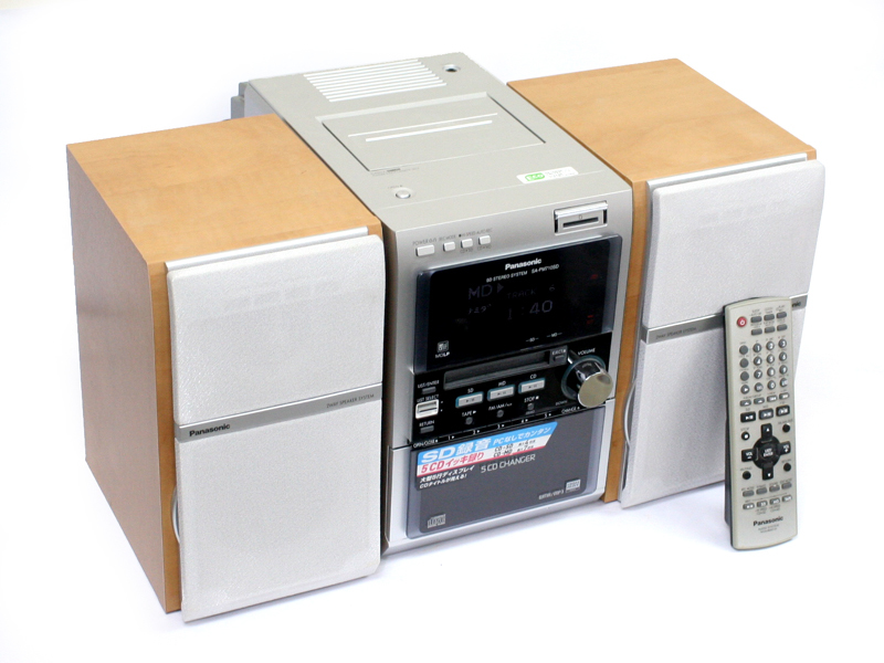 美品★パナソニック CD MD SD カセットコンポーネントシステム　パソコンなしでかんたん！ SDメモリーカードにCDもMDもTAPEも便利に録れる