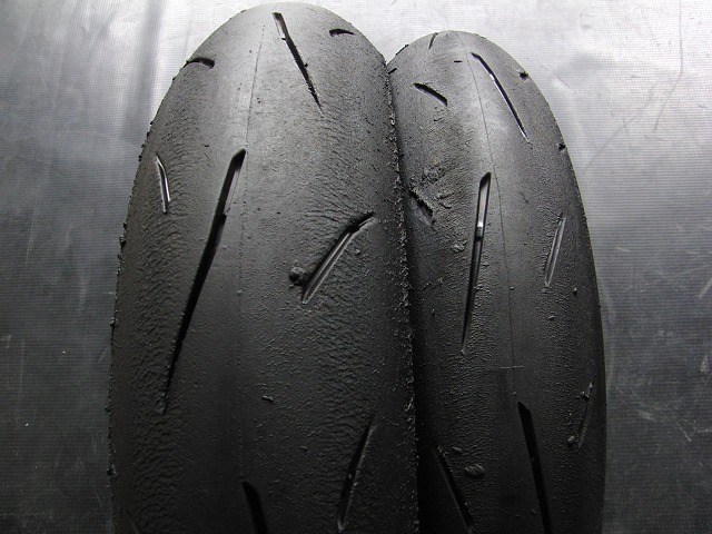 250ccクラスハイグリップ中古前後セット!ダンロップ◎α13 SP. 110
