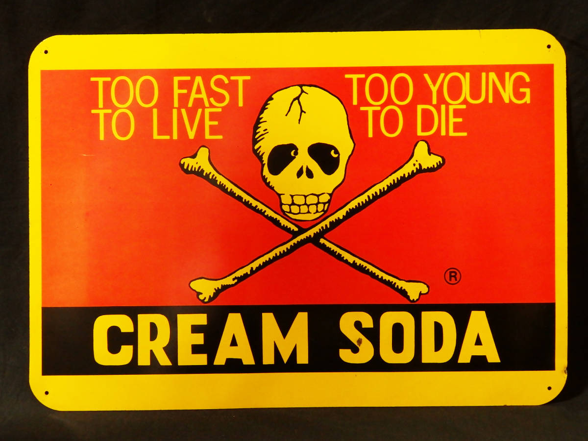 CREAM SODA 看板 角ドクロプレート 激レア クリームソーダ メルカリ