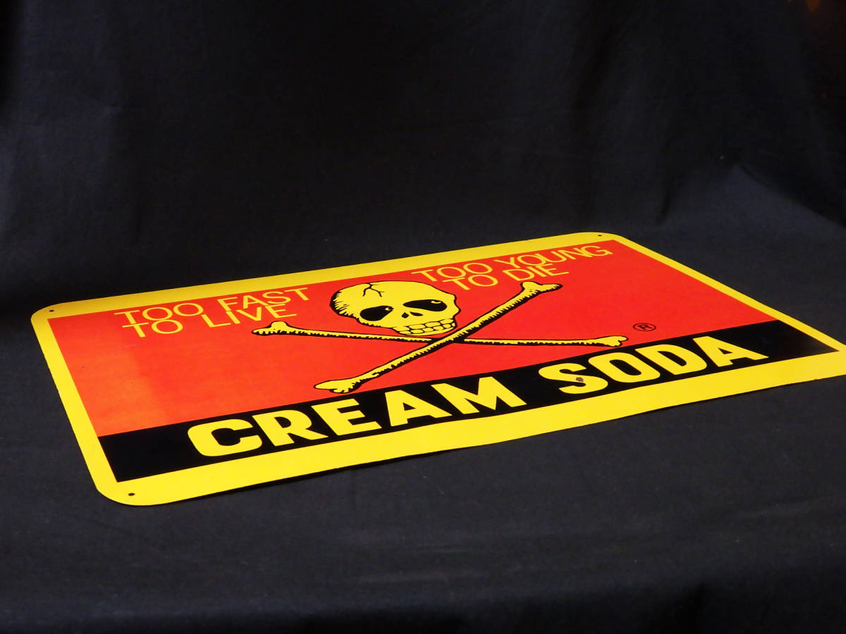 CREAM SODA 看板 角ドクロプレート 激レア クリームソーダ メルカリ