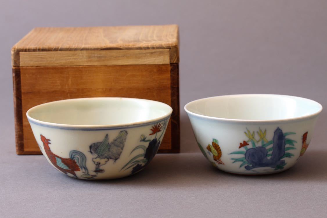 明成化闘彩鶏缸杯 チキンカップ 豆彩 景徳鎮 18. 3D文物鑑賞-3D文物-明