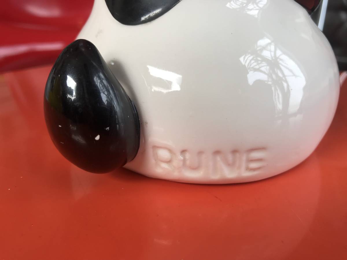 内藤ルネ RUNE 昭和レトロ 陶器製 貯金箱 ルネパンダ 置物 パンダ No