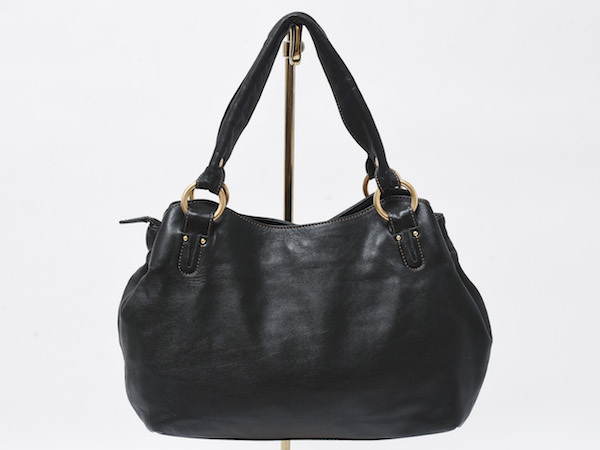 良品 KITAMURA キタムラ レザー ハンドバッグ ブラック系 Kitamura 
