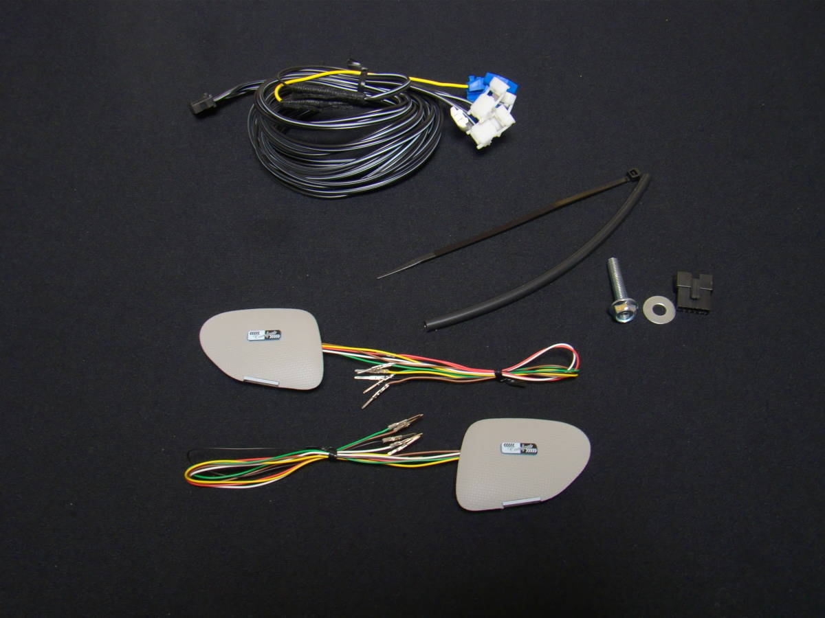 大人気商品！！　80ヴォクシー・ノア・エスクァイア　室内開閉スイッチ C-Button.TYPE2　両側セット　ライトグレー　スイッチ点灯色（青）_3