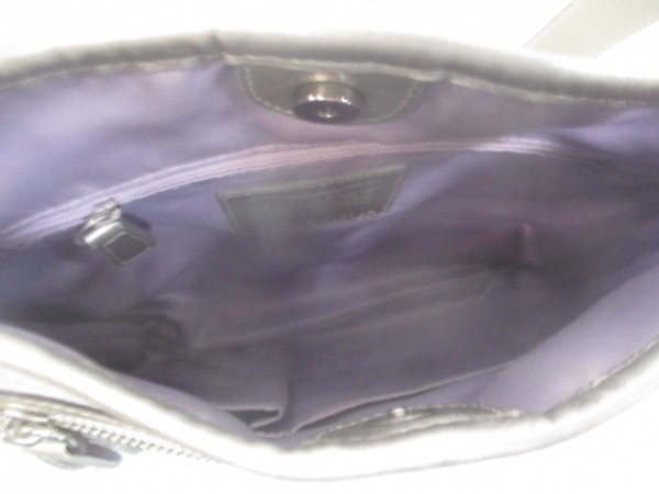 コーチ COACH バッグ ショルダーバッグ PVC(塩化ビニール)×レザー ライトグレー×グレー×ゴールド F15704