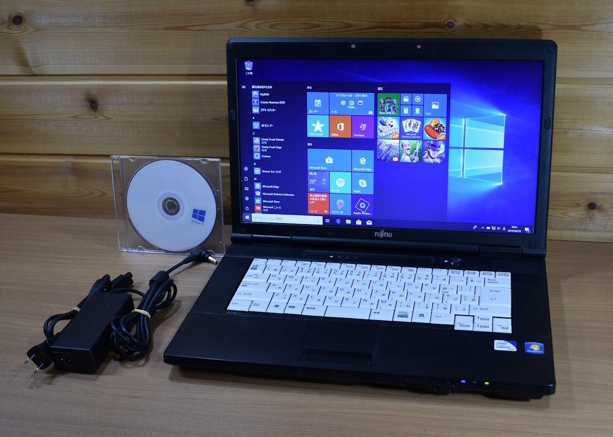 Windows10Pro 64bit/2スレッドCPU/250GB/スーパーマルチ〓FMV LIFEBOOK A552/E〓